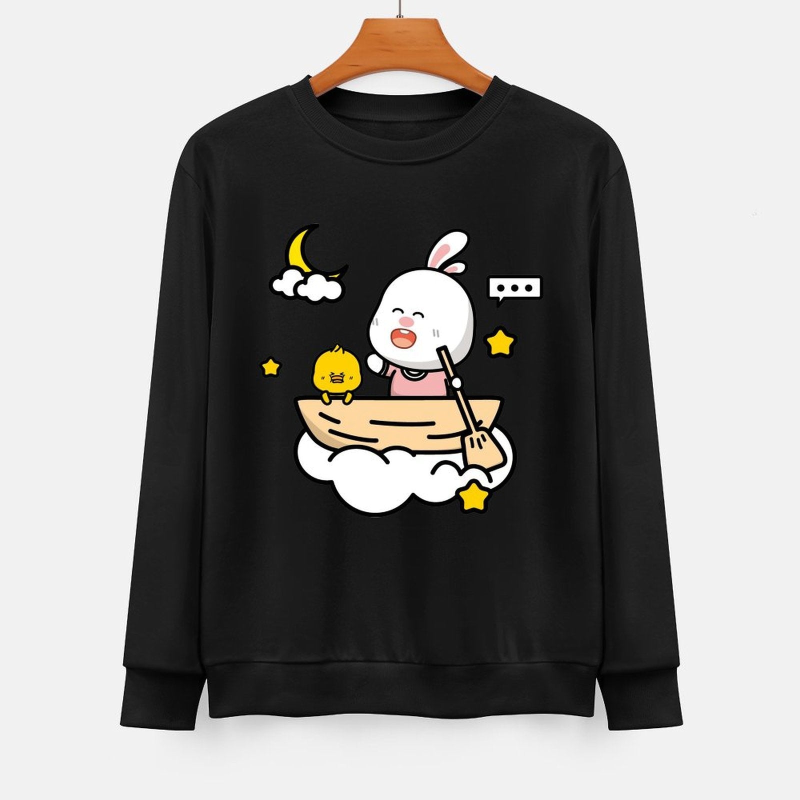 Front Patterned Long Sleeve TopSoft Batch-Printed